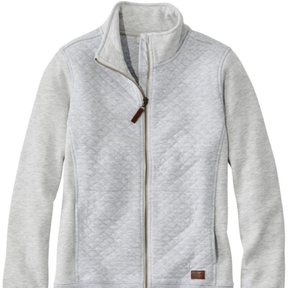 Cute and fun LL Bean Quilted Sweatshirt Jacket